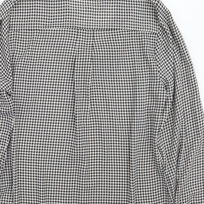 Preloved Papaya Womens White Check  Basic Button-Up Size 14 - Label