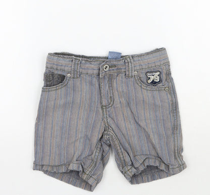 Pumkin Patch Boys Blue Striped  Cropped Jeans Size 12 Months
