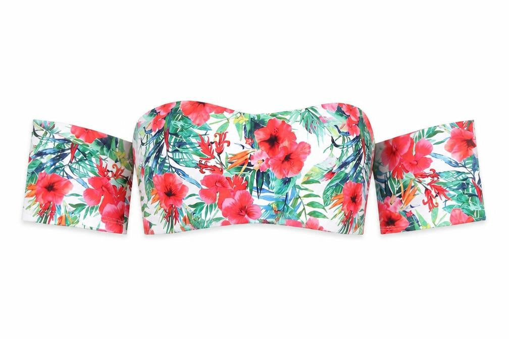 Hello Womens White Floral  Cropped Tank Size 10
