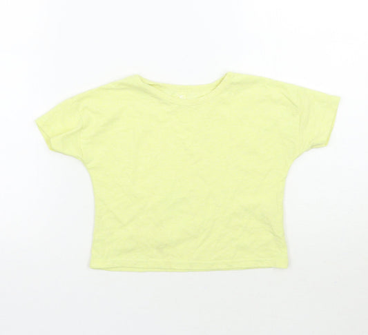 TU Girls Yellow   Basic T-Shirt Size 4 Years