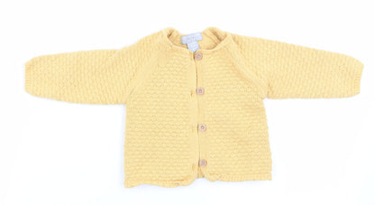 Preloved Primark Girls Yellow   Cape Jumper Size 6-9 Months - Front