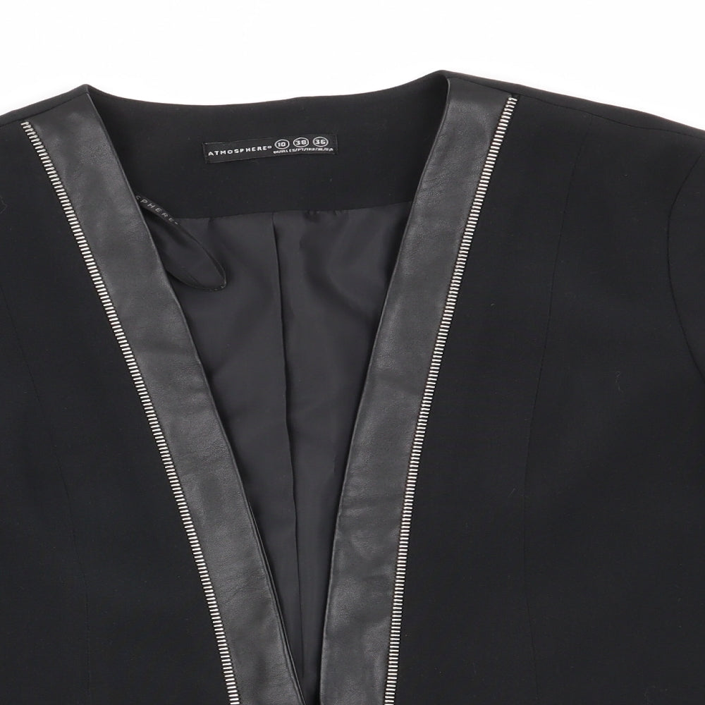Atmosphere Womens Black   Jacket  Size 10  - Collarless