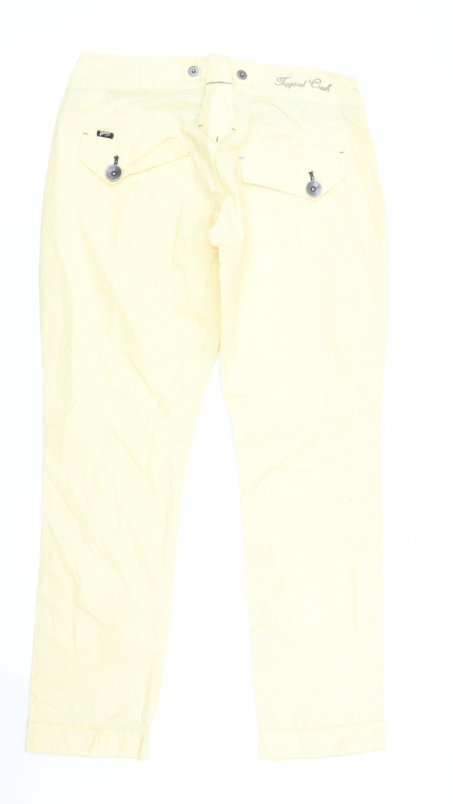 House Womens Yellow   Trousers  Size M L29 in - Tropical Crush