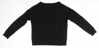 Brave Soul Womens Black   Pullover Jumper Size S
