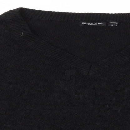 Brave Soul Womens Black   Pullover Jumper Size S