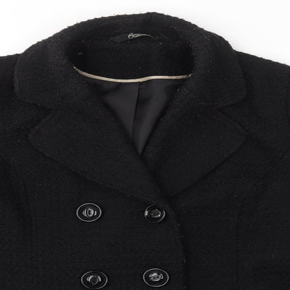 Bonmarché Womens Black Overcoat Coat Size 14