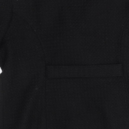 Bonmarché Womens Black Overcoat Coat Size 14