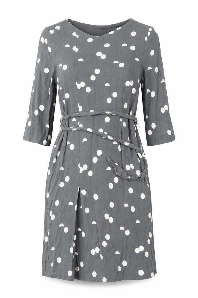 selectewd Womens Grey Polka Dot  A-Line  Size 6