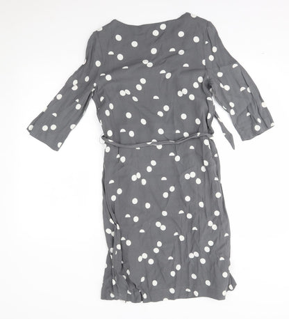 selectewd Womens Grey Polka Dot  A-Line  Size 6