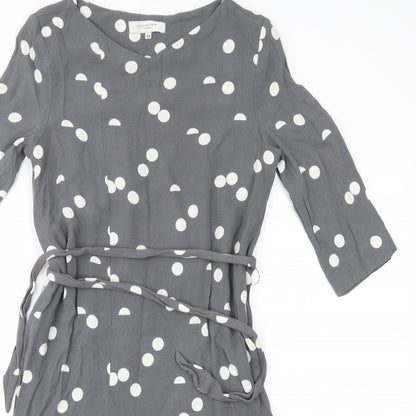 selectewd Womens Grey Polka Dot  A-Line  Size 6
