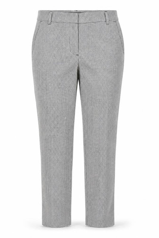 Zara Womens White Check  Trousers  Size 8 L27 in