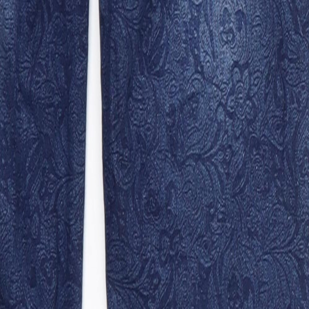 Preworn Womens Blue Floral  Skinny Jeans Size 6 L31 in