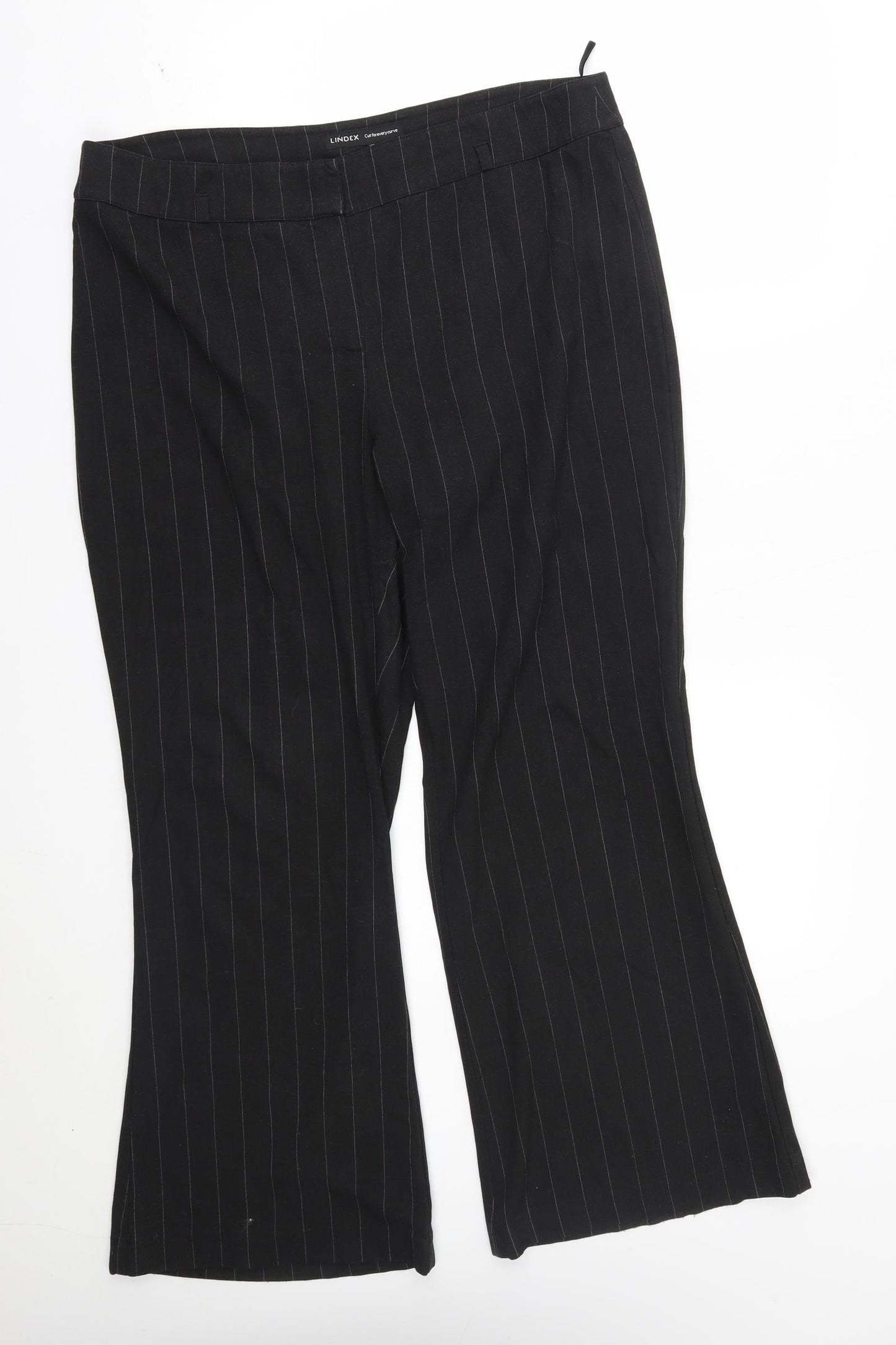 Lindex Womens Blue Striped  Bloomer Trousers Size 16 L28 in