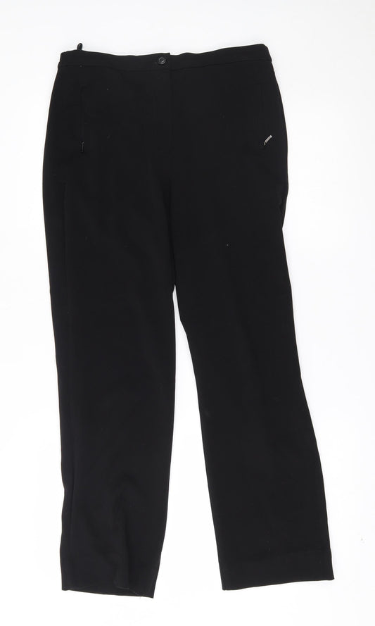 M&S Womens Black   Trousers  Size 10 L26 in