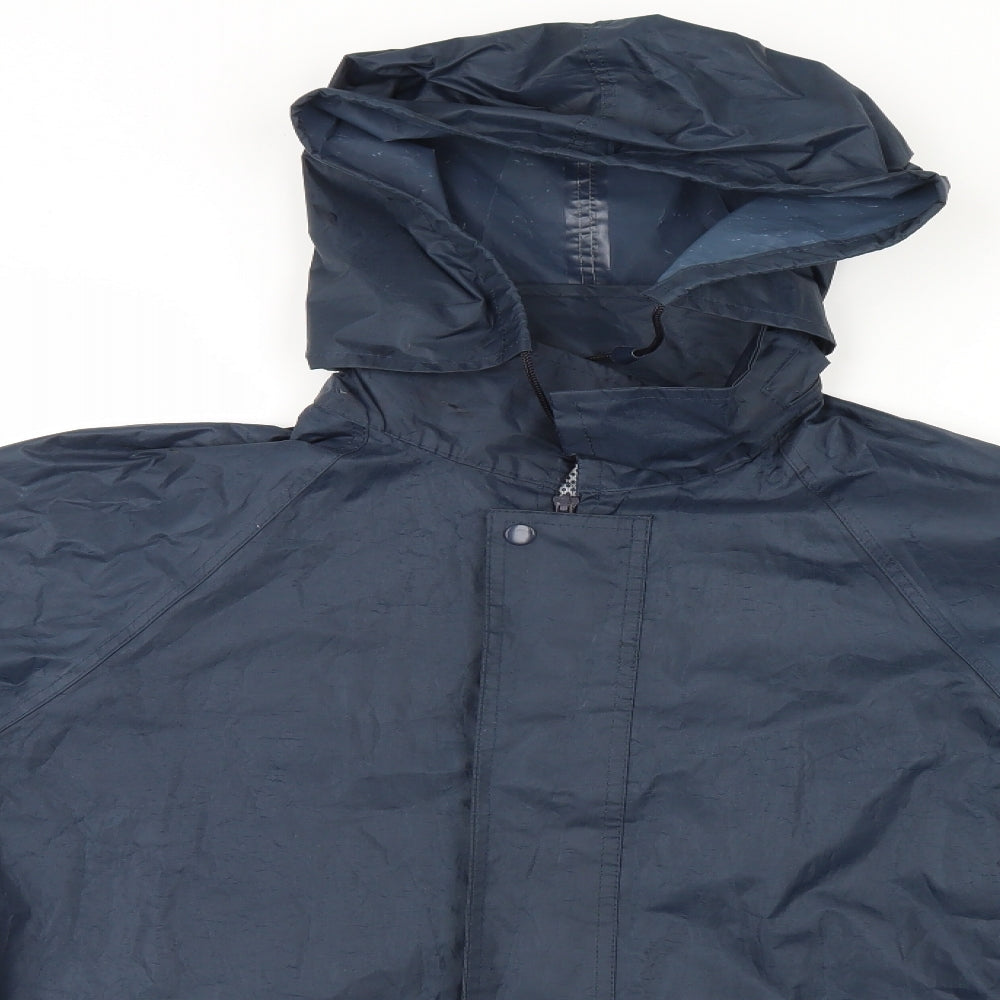 Preworn Womens Blue   Rain Coat Blazer Size S