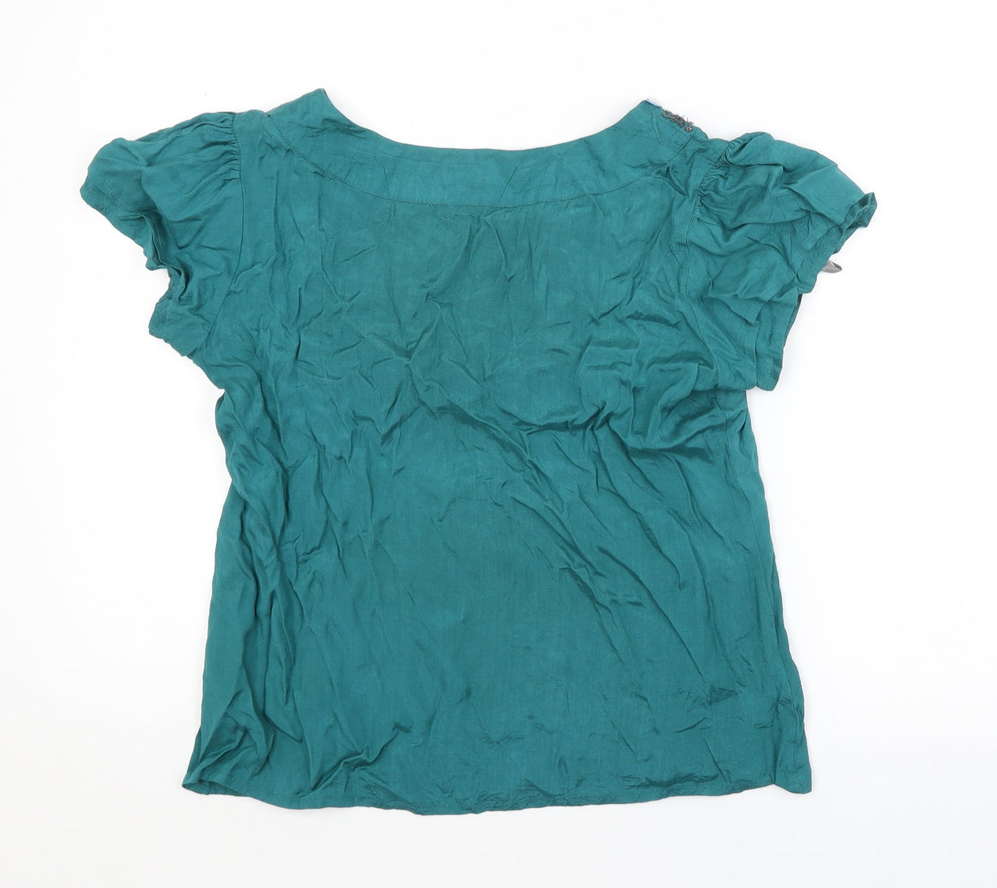 ET VOUS Womens Blue   Basic Blouse Size 10