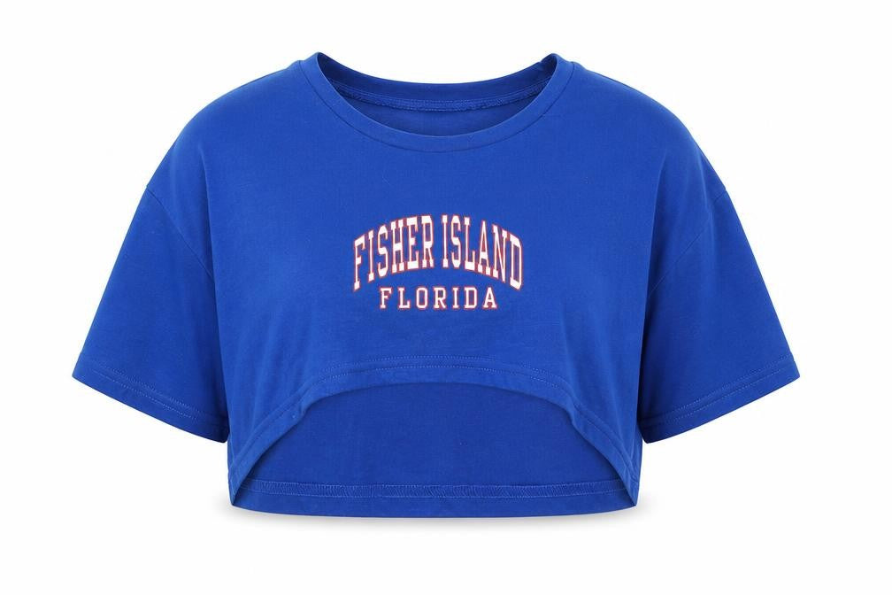 SheIn Womens Blue   Cropped T-Shirt Size L