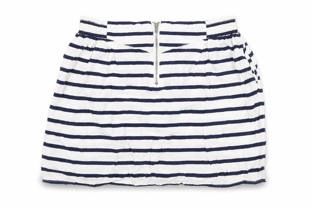 H&M Womens White Striped  A-Line Skirt Size 16