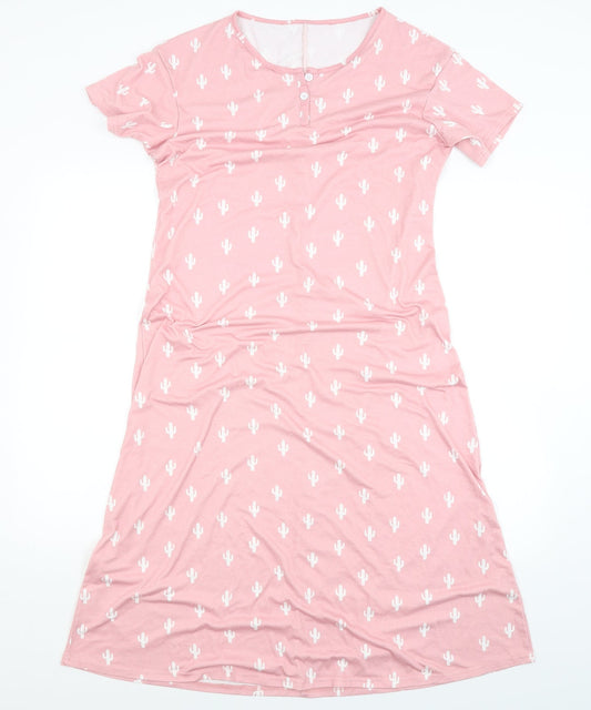 Preworn Womens Pink Geometric   Nightshirt Size S