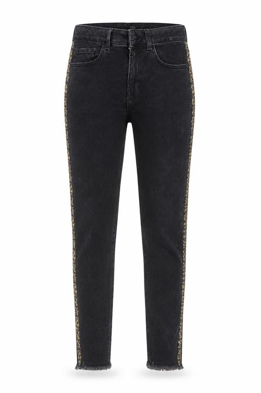 DENIM CO  Womens Black Animal Print  Skinny Jeans Size 10 L27 in