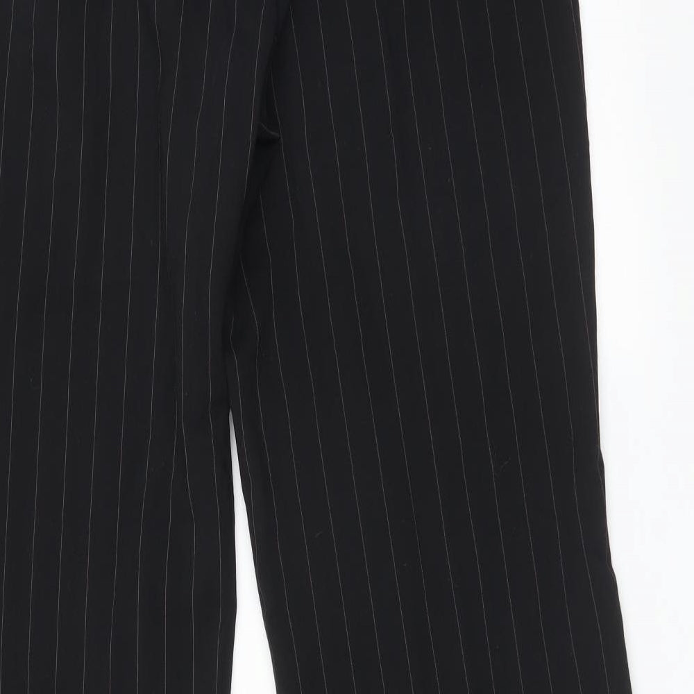 H&M Womens Black Striped  Dress Pants Trousers Size 16 L32 in