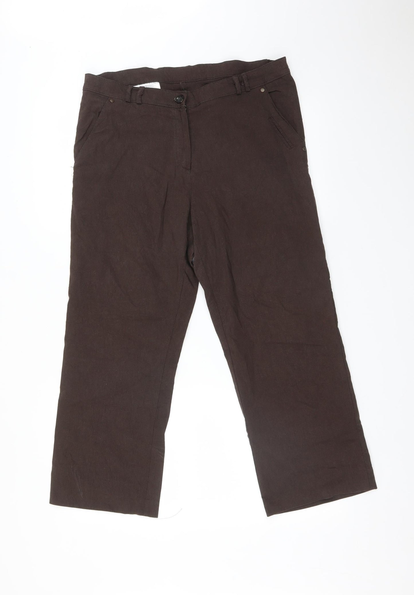 Preworn Womens Brown   Trousers  Size 20 L23 in