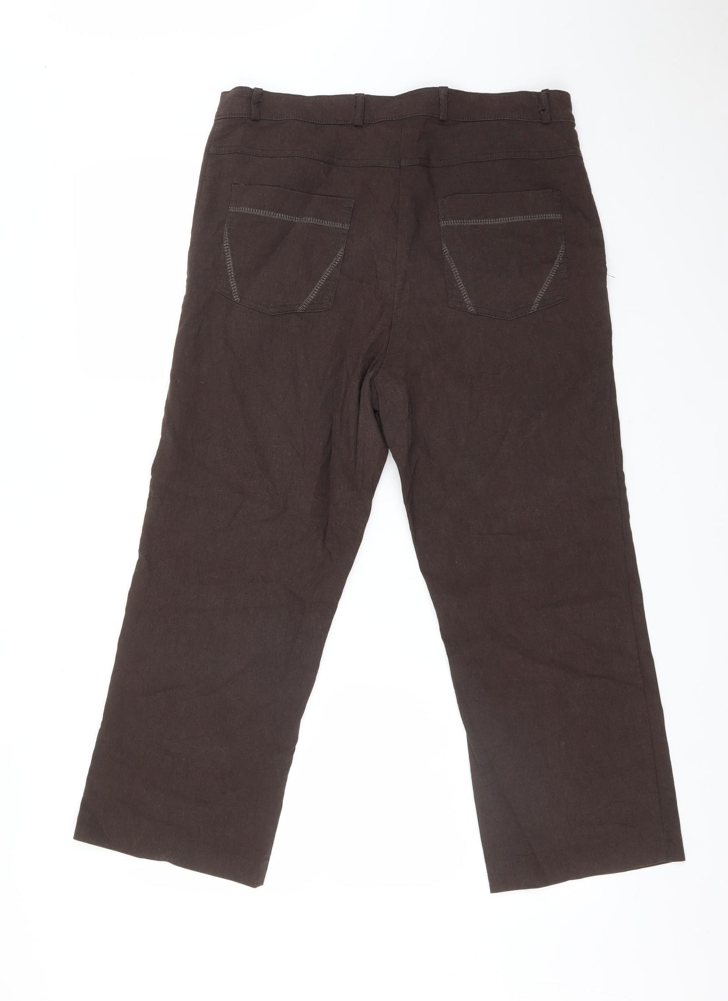 Preworn Womens Brown   Trousers  Size 20 L23 in