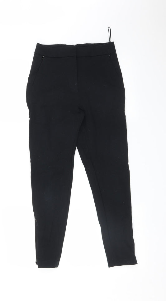 M&S Womens Black   Trousers  Size 8 L25 in
