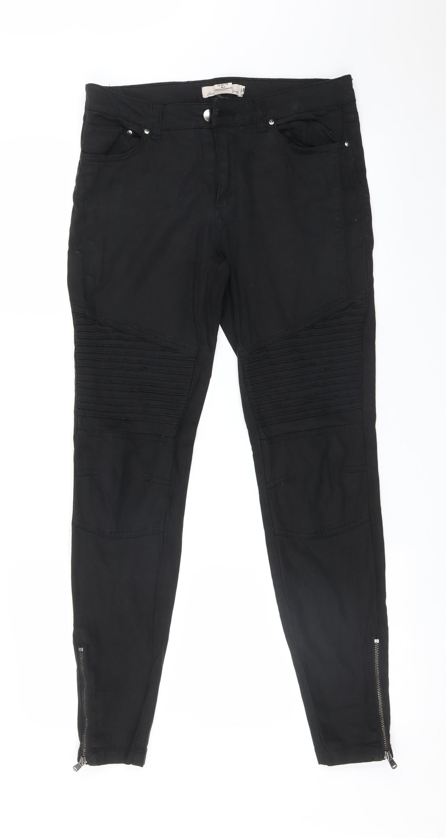 H&M Womens Black   Skinny Jeans Size 10 L28 in