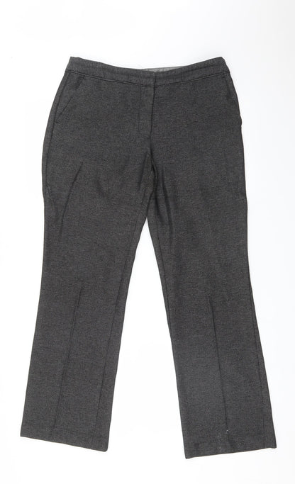 Next Womens Black Geometric  Trousers  Size 10 L28 in