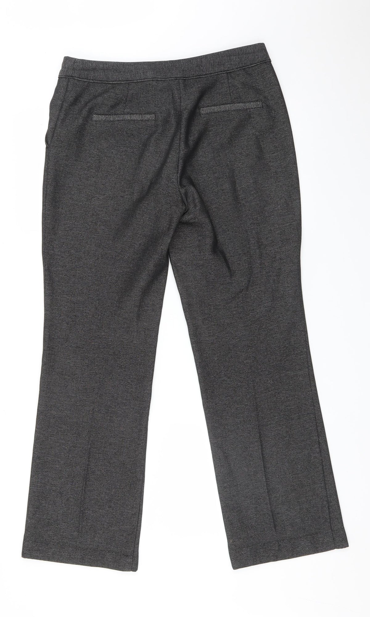 Next Womens Black Geometric  Trousers  Size 10 L28 in