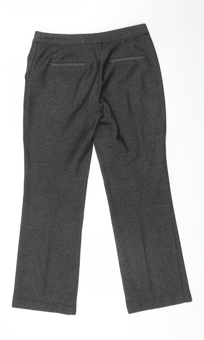 Next Womens Black Geometric  Trousers  Size 10 L28 in