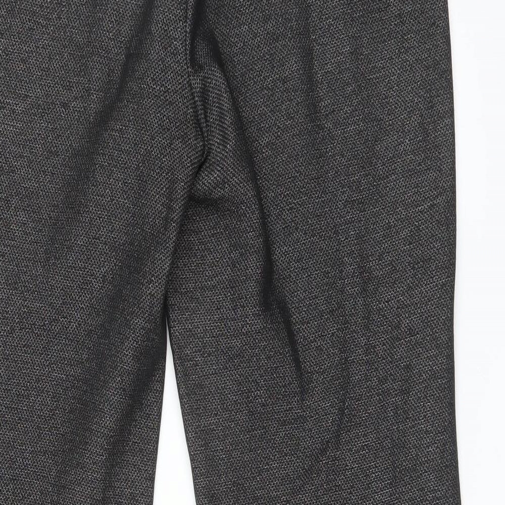 Next Womens Black Geometric  Trousers  Size 10 L28 in