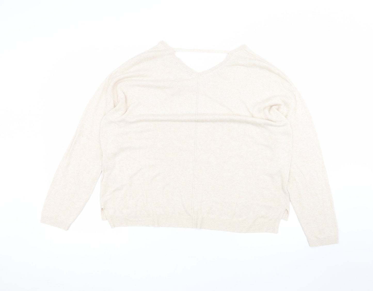 Marks and Spencer Womens Beige   Pullover Jumper Size 18