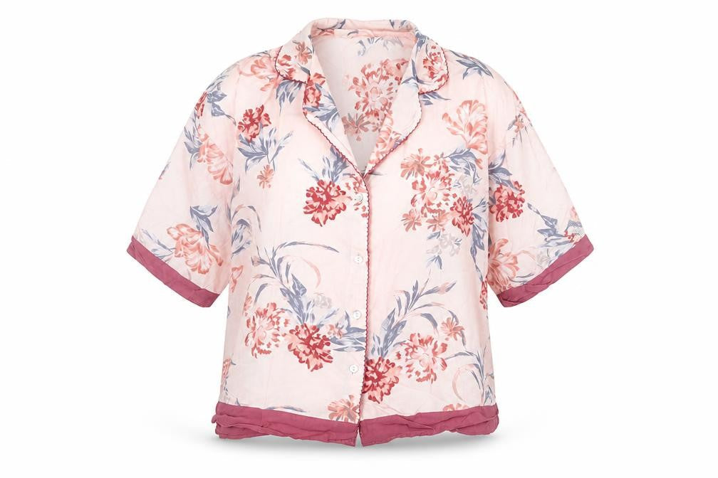 Primark Womens Pink Floral  Basic Button-Up Size S