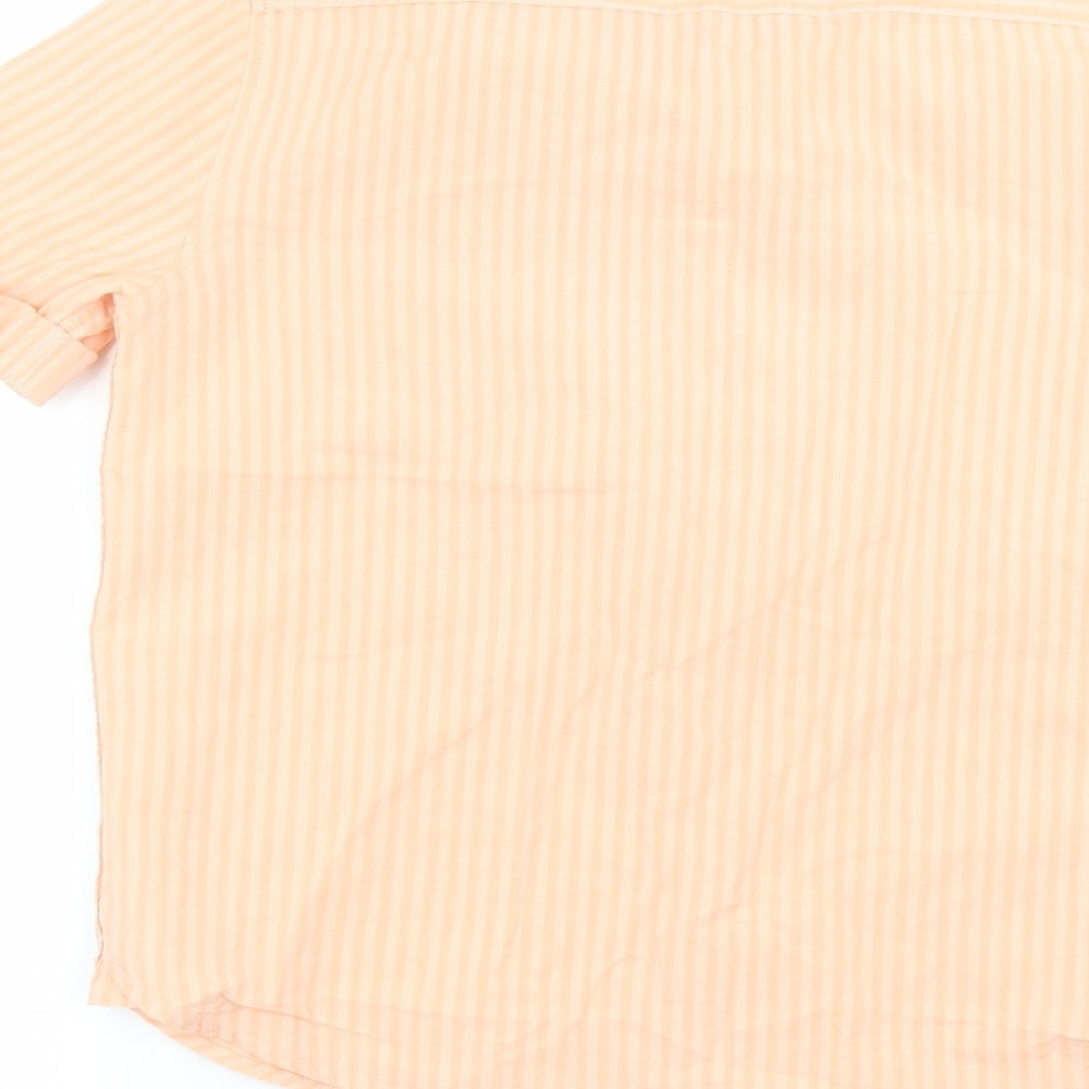 Zara Girls Pink Striped  Basic Button-Up Size 9 Years