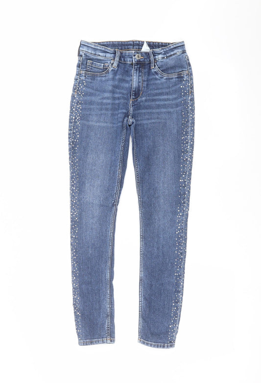 H&M Girls Blue   Skinny Jeans Size 11-12 Years