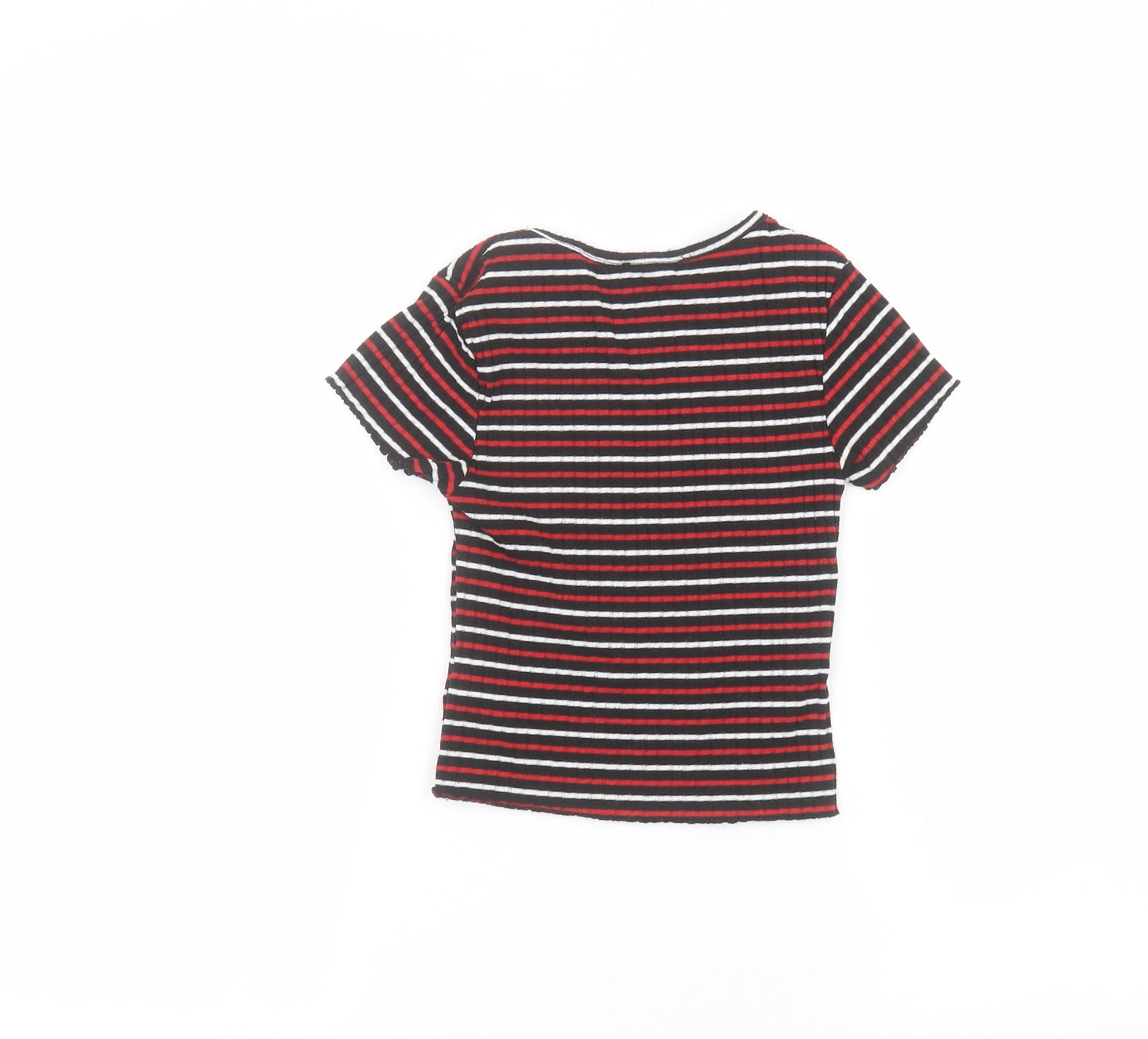 Primark Boys Black Striped  Basic T-Shirt Size 8-9 Years