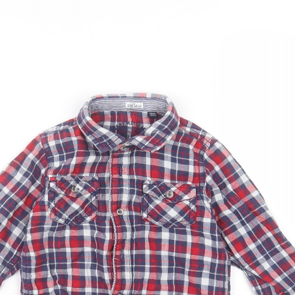 Preworn Baby Blue   Basic Button-Up Size 12 Months