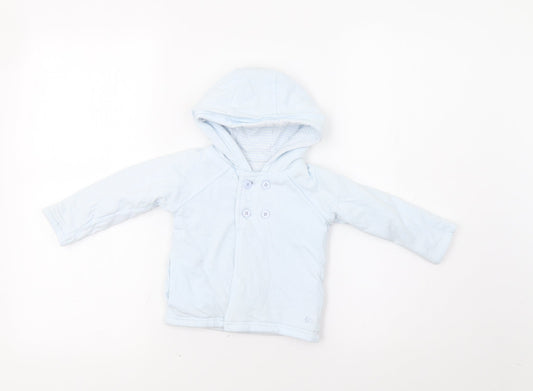 French Connection Baby Blue Striped  Overcoat Coatigan Size 6-9 Months