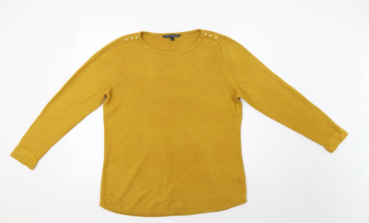 Bonmarché Womens Yellow   Pullover Jumper Size 14