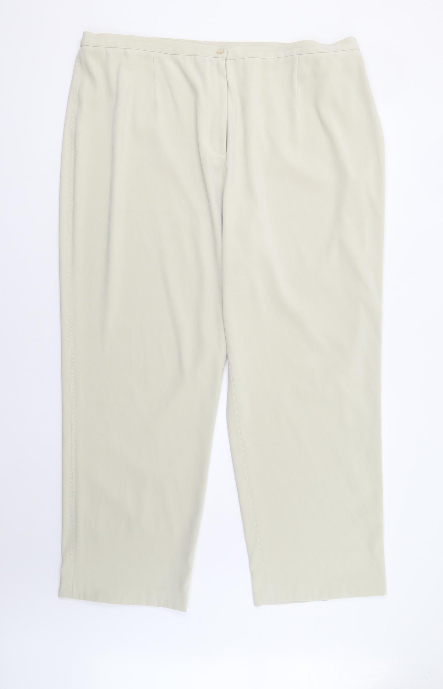 ELVI Womens Beige   Trousers  Size 26 L29 in