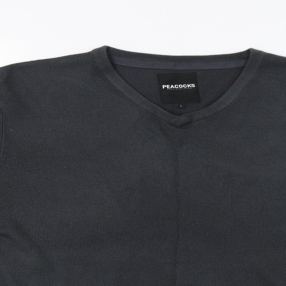 Peacocs Mens Grey   Pullover Jumper Size L