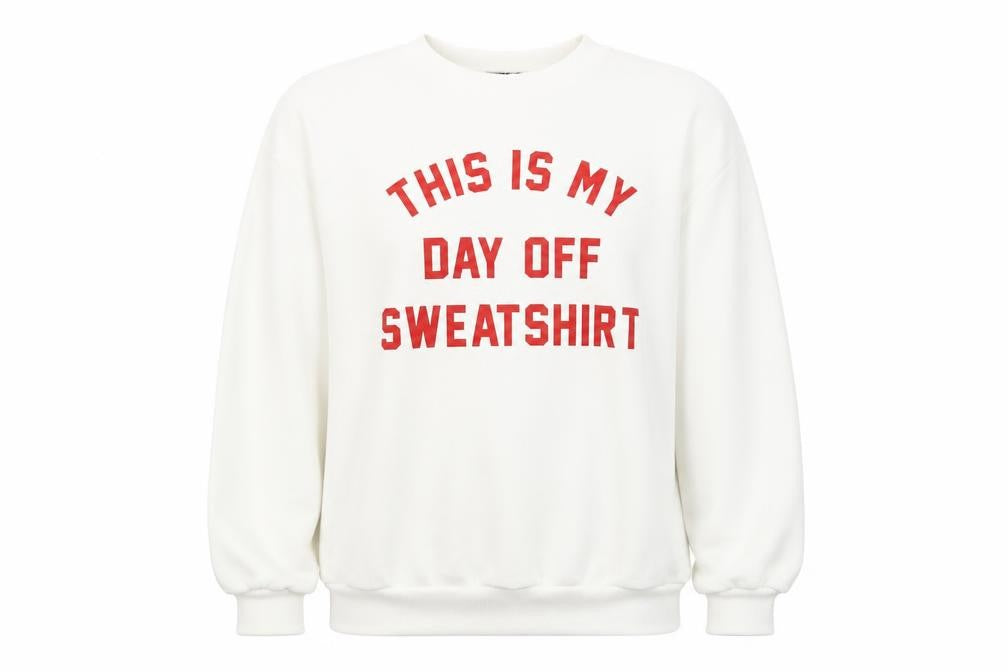 Oui Womens White   Pullover Sweatshirt Size L  - Day Off