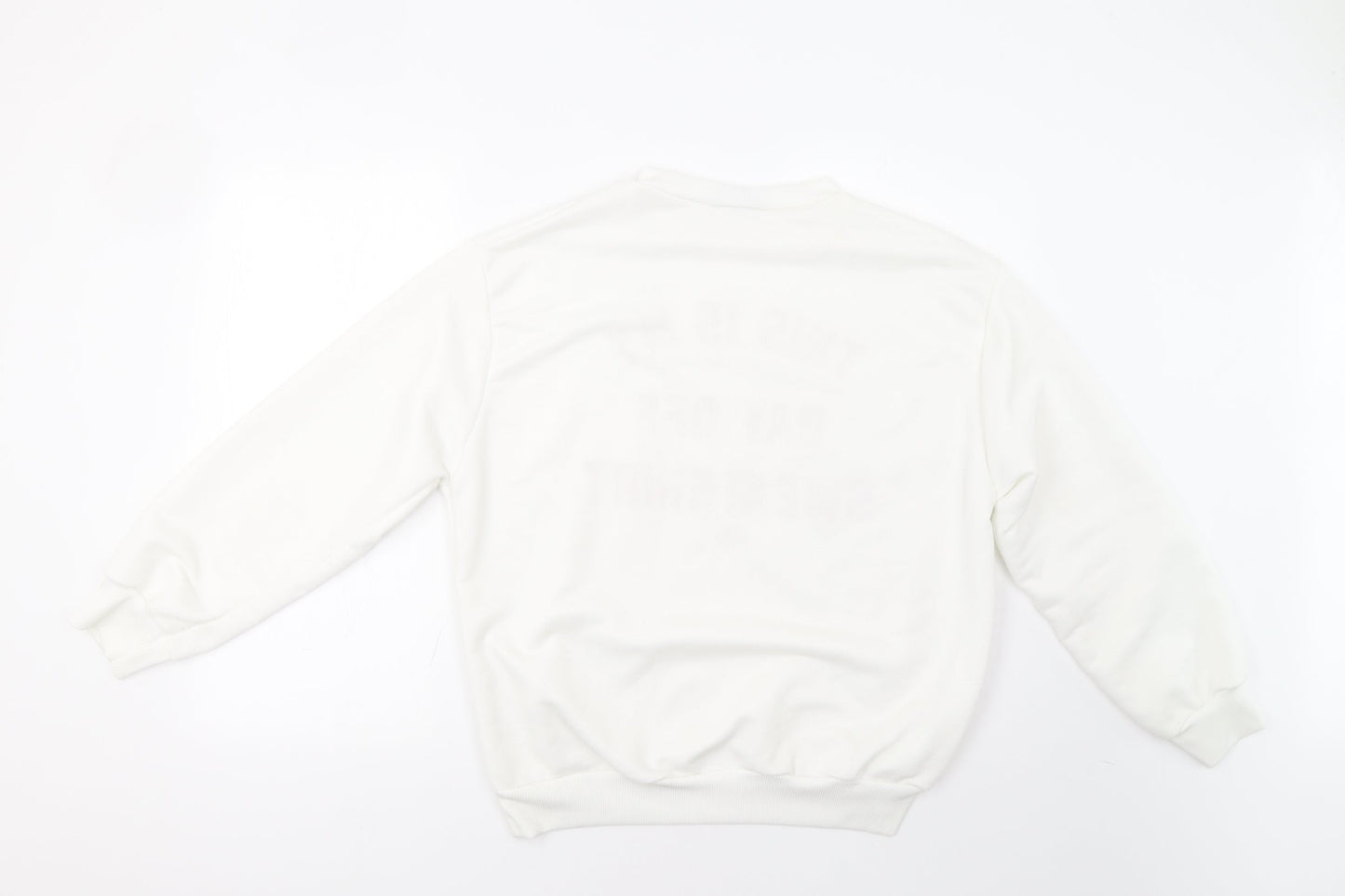 Oui Womens White   Pullover Sweatshirt Size L  - Day Off