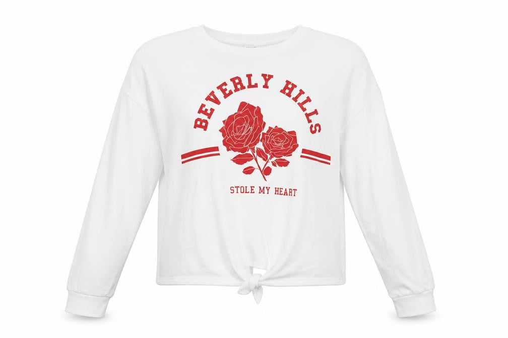 H&M Womens White   Pullover Sweatshirt Size L  - Beverly Hills