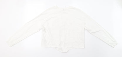 H&M Womens White   Pullover Sweatshirt Size L  - Beverly Hills
