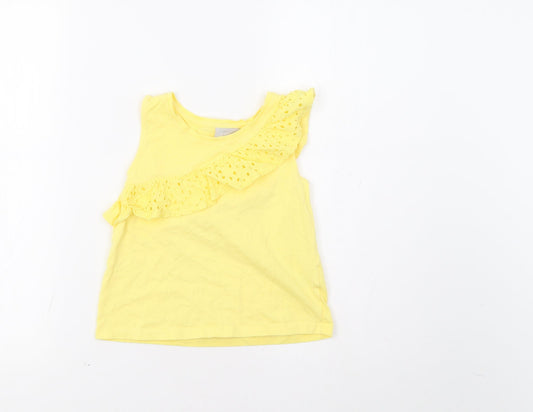 Matalan Girls Yellow   Basic Tank Size 7 Years