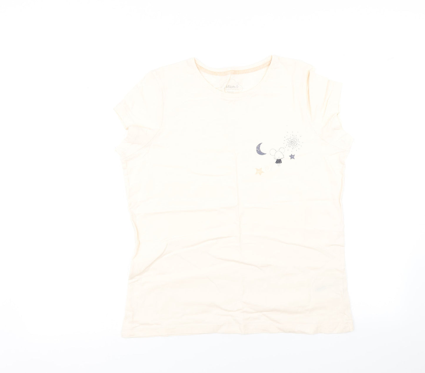 Nutmeg Womens Beige    Pyjama Top Size 12