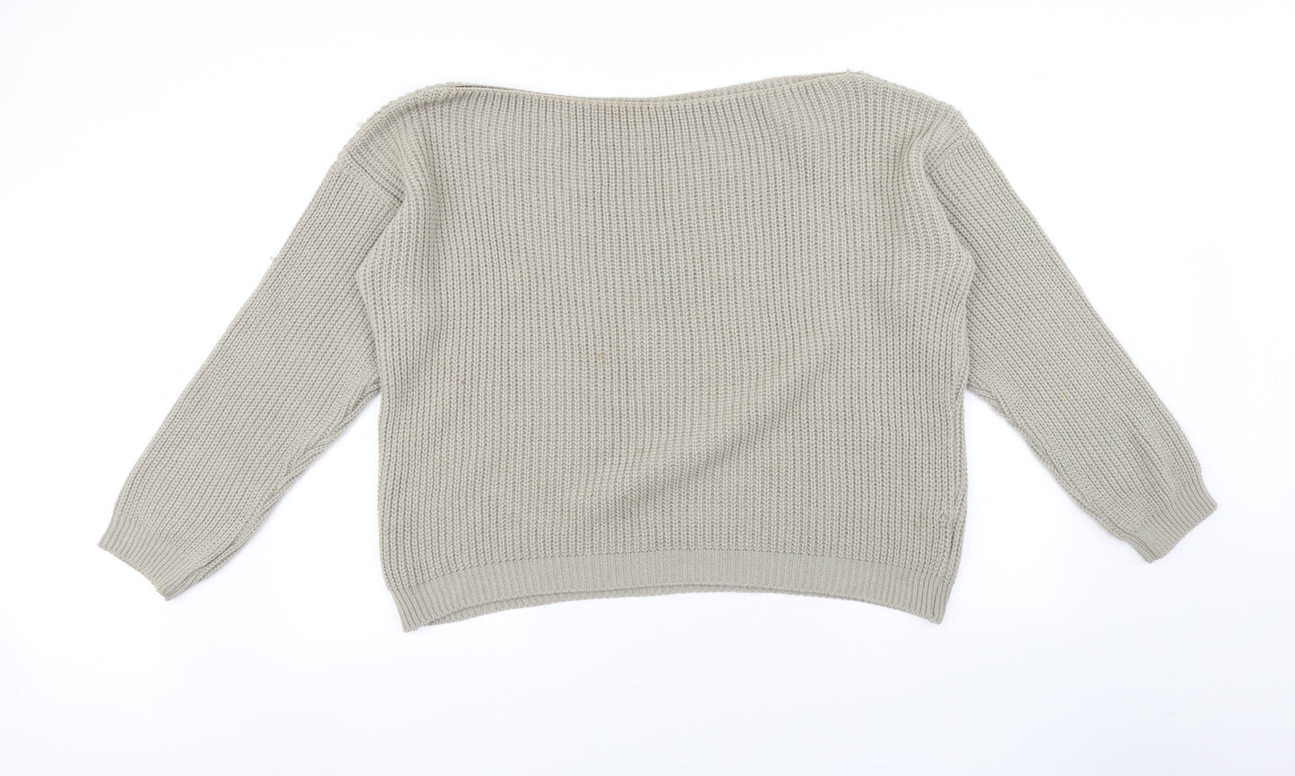 Missguided Womens Beige   Pullover Jumper Size M